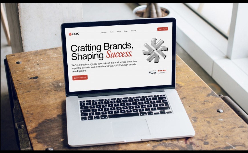 Aero site on laptop